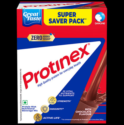 Protinex Protein Powder | Nutritional Drink for Immunity & Strength | Zero Added Sugar | Flavour Rich Chocolate - Classic Derma