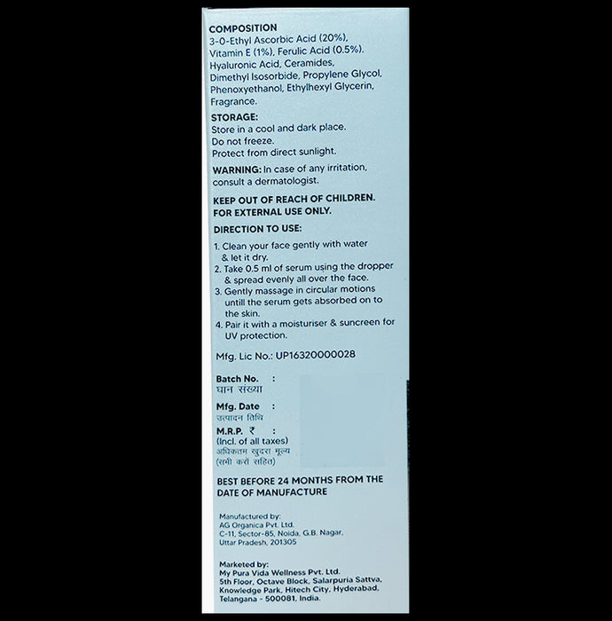 Pura Vida Vitamin C 20% Serum