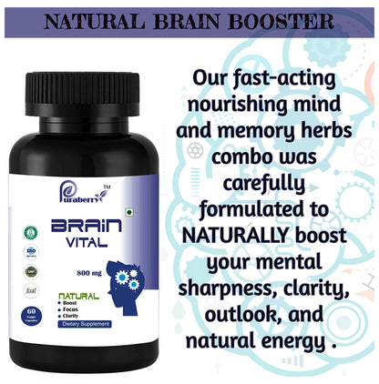 Puraberry Brain Vital 800mg Veggie Capsule