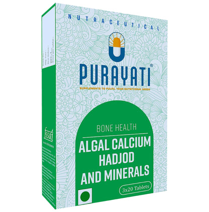 Purayati Bone Health Algal Calcium Hadjod and Minerals Tablet - Classic Derma