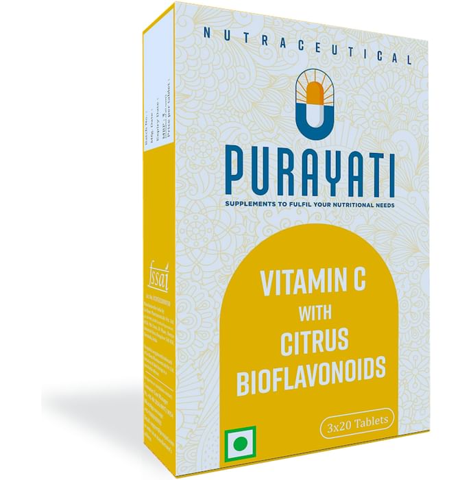 Purayati Vitamin C Supplement With Citrus Bioflavonoids Tablet - Classic Derma