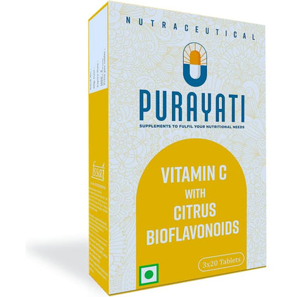Purayati Vitamin C Supplement With Citrus Bioflavonoids Tablet - Classic Derma