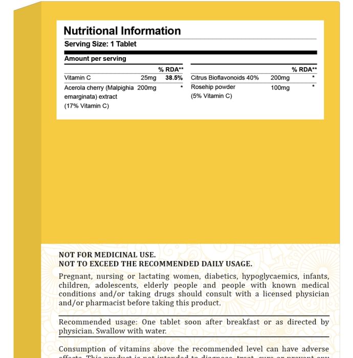 Purayati Vitamin C Supplement With Citrus Bioflavonoids Tablet