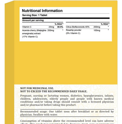 Purayati Vitamin C Supplement With Citrus Bioflavonoids Tablet