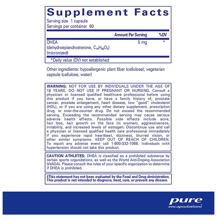 Pure Encapsulations DHEA 5mg Capsule