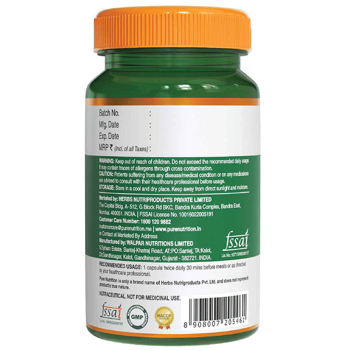 Pure Nutrition Apple Cider Vinegar 610mg Veg Capsule