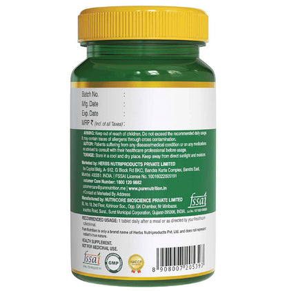 Pure Nutrition Iron with Folic Acid, Vitamin C & Zinc | For Haemoglobin Production | Tablet