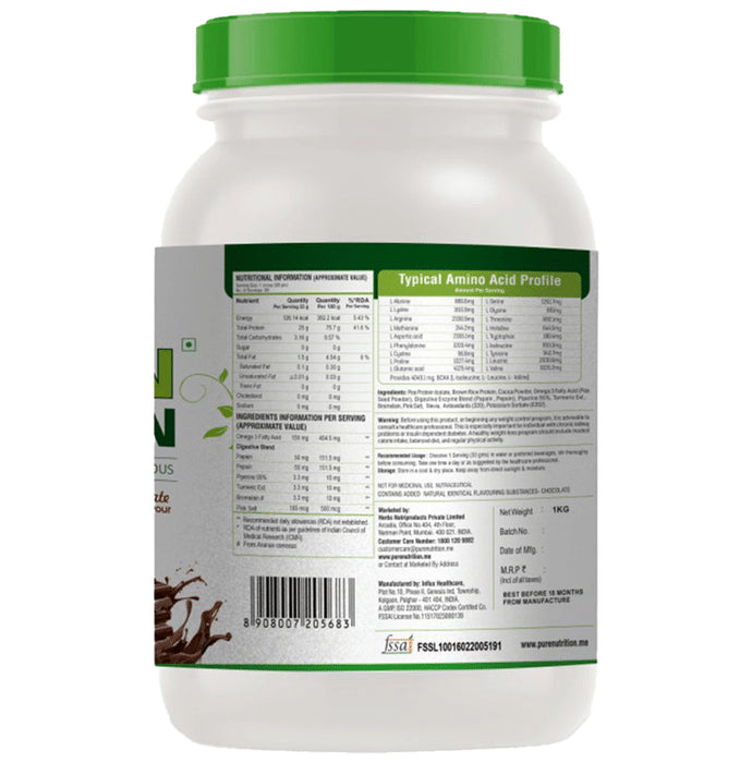 Pure Nutrition Pure Vegan Protein Powder Chocolate