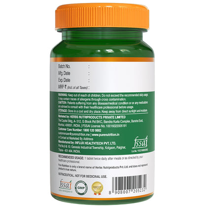 Pure Nutrition Vegan Glucosamine with MSM for Joints & Antioxidant Support | Tablet
