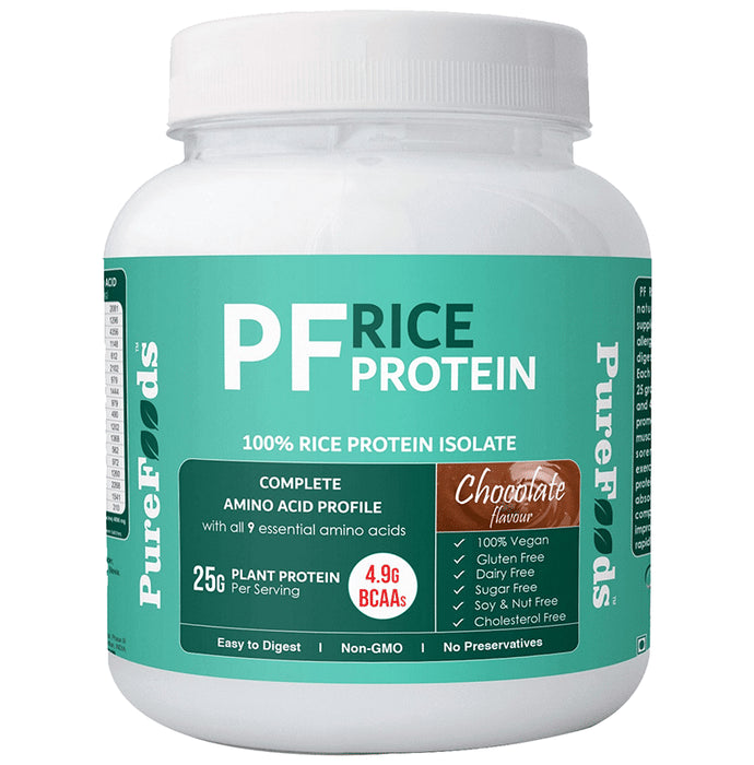PureFoods PF Rice Protein Isolate Chocolate - Classic Derma