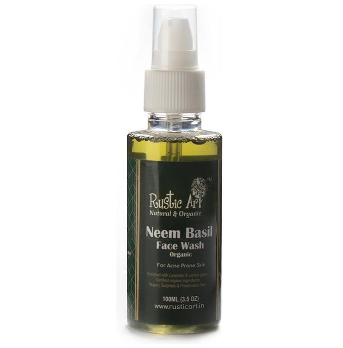 Rustic Art Organic Neem Basil Face Wash - Classic Derma