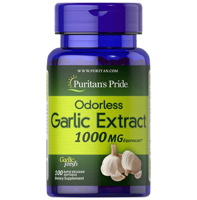 Puritan's Pride Odourless Garlic Extract 1000 mg Softgels - Classic Derma