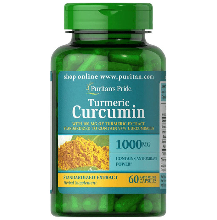 Puritan's Pride Turmeric Curcumin 1000mg Rapid Release Capsule - Classic Derma