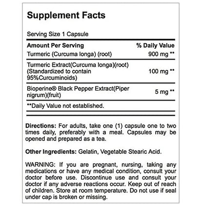 Puritan's Pride Turmeric Curcumin 1000mg Rapid Release Capsule