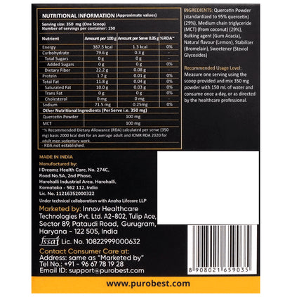 Purobest Quercetin LPX 1000 Sachet (3.5gm Each)