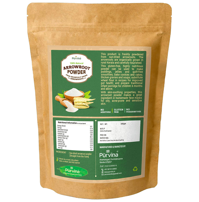 Purvina 100% Natural Arrowroot Powder