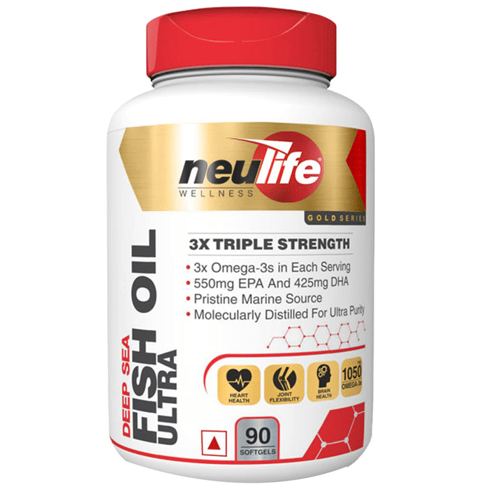 Neulife 3X Triple Strength Deep Sea Fish Oil Ultra Softgel (90 Each) - Classic Derma