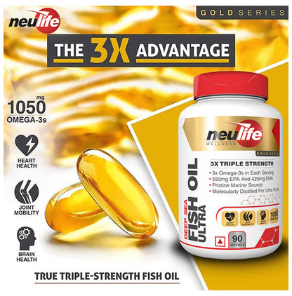 Neulife 3X Triple Strength Deep Sea Fish Oil Ultra Softgel (90 Each)