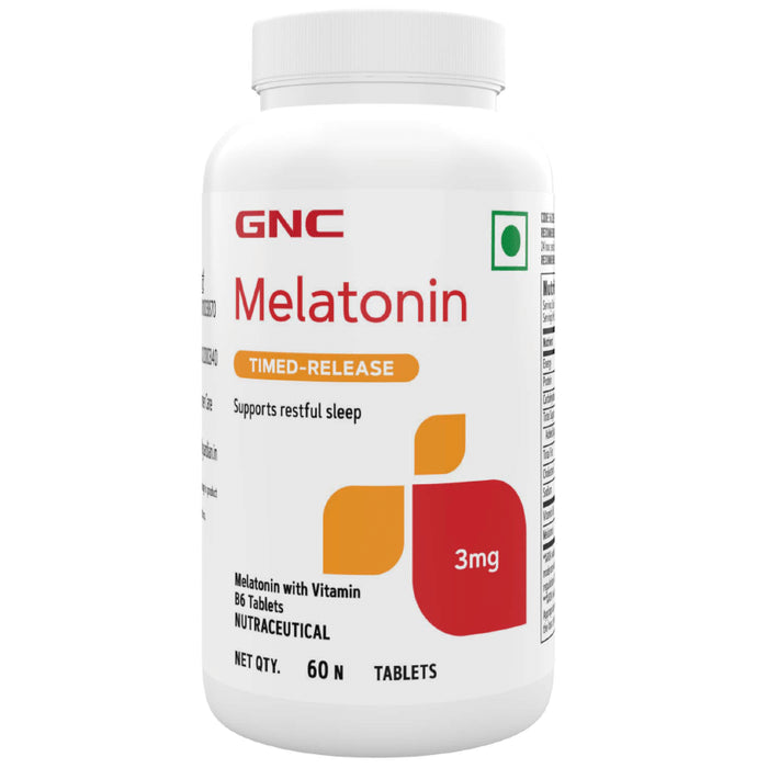 GNC Melatonin 3mg Timed-Release Tablet - Classic Derma