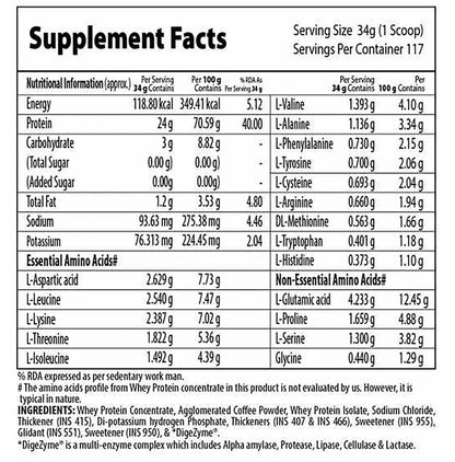 QNT Prime Whey Isolate Powder Coffee