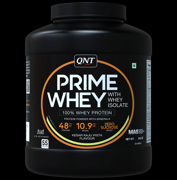 QNT Prime Whey Isolate Powder Kesar Kaju Pista - Classic Derma