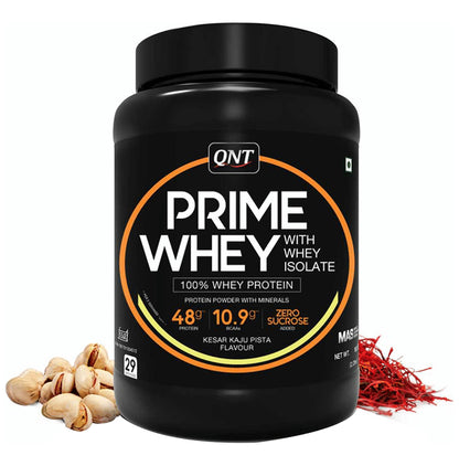 QNT Prime Whey Isolate Powder Kesar Kaju Pista - Classic Derma