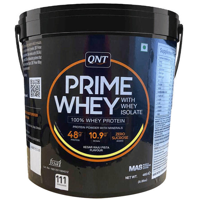 QNT Prime Whey Isolate Powder Kesar Kaju Pista - Classic Derma