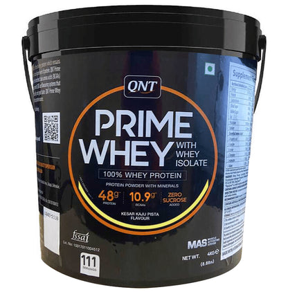 QNT Prime Whey Isolate Powder Kesar Kaju Pista - Classic Derma