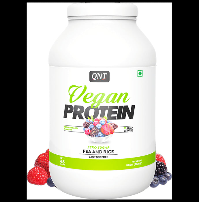 QNT Vegan Protein Powder Red Fruit Party - Classic Derma