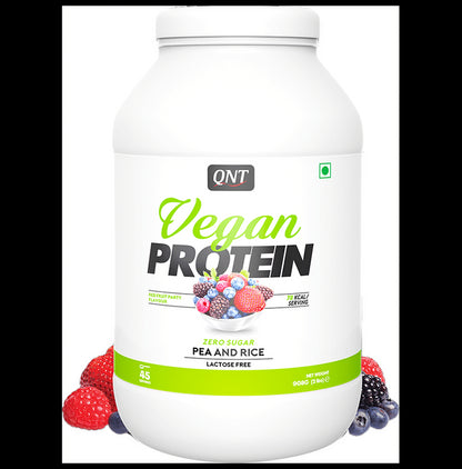 QNT Vegan Protein Powder Red Fruit Party - Classic Derma
