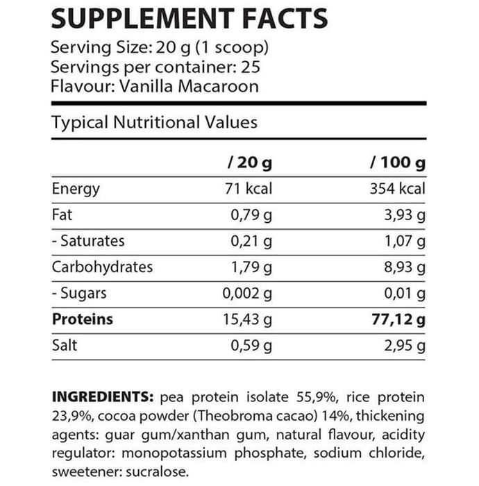 QNT Vegan Protein Powder Vanilla Macaroon