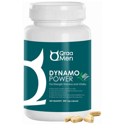 Qraa Men Dynamo Power Veg Capsule - Classic Derma