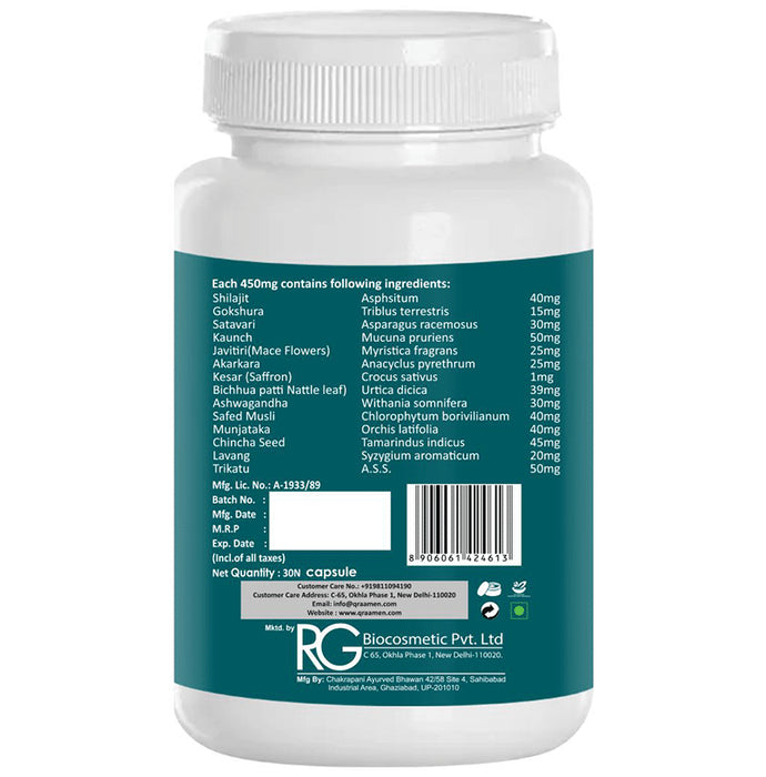 Qraa Men Dynamo Power Veg Capsule