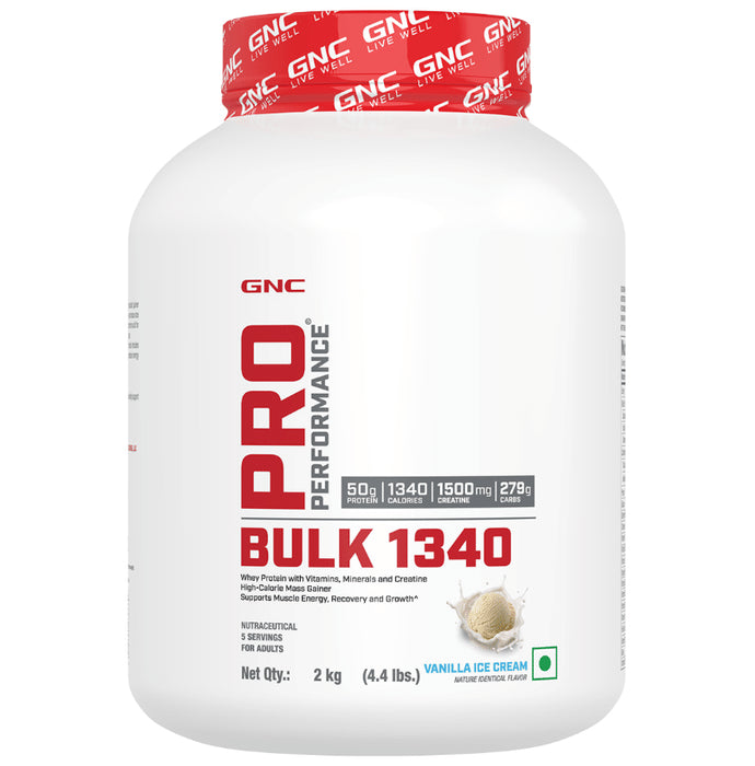GNC Pro Performance Bulk 1340 Vanilla Icecream - Classic Derma