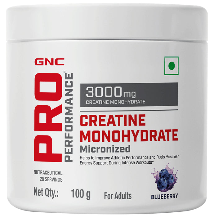 GNC Pro Performance Creatine Monohydrate 3000mg for Performance, Muscle Support & Energy | Powder Blueberry - Classic Derma