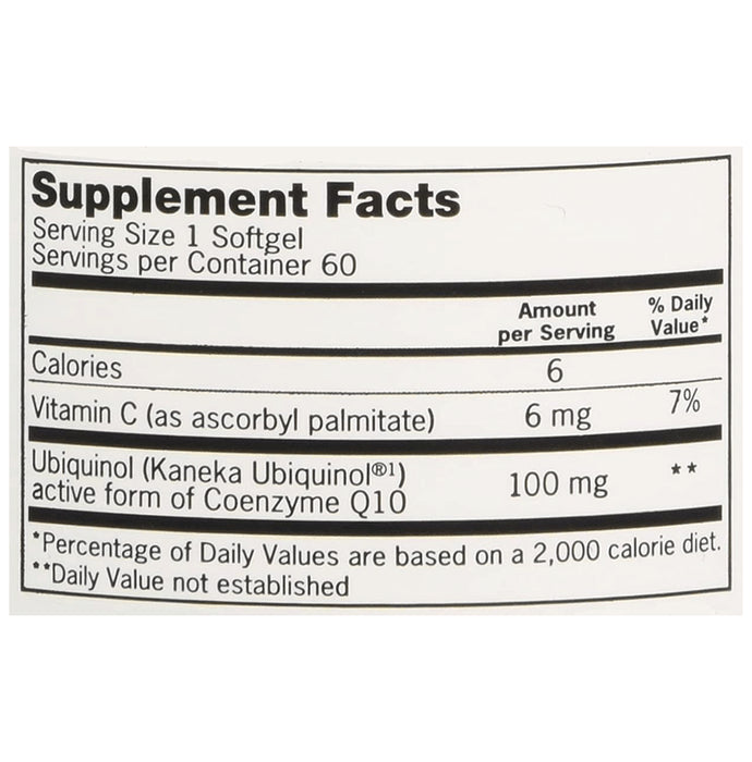 Qunol Mega CoQ10 Ubiquinol 100mg Softgel