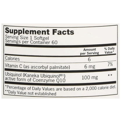 Qunol Mega CoQ10 Ubiquinol 100mg Softgel