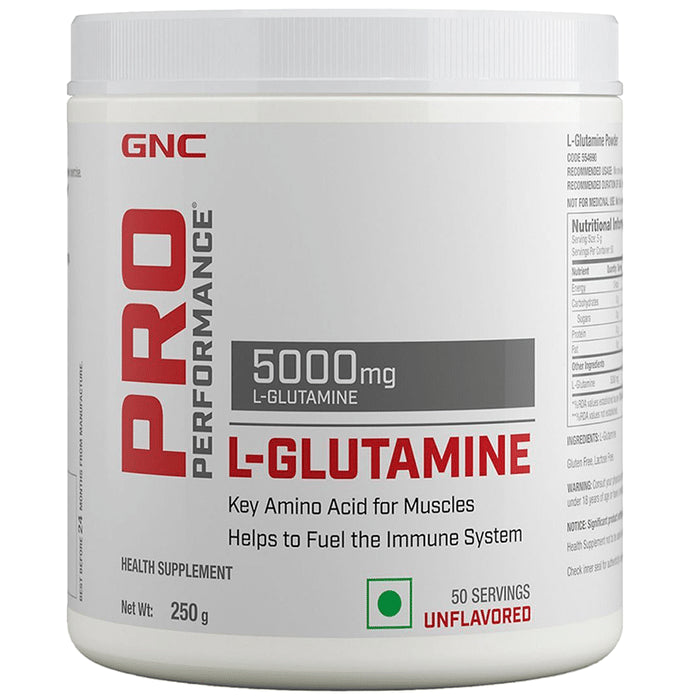GNC Pro Performance L-Glutamine 5000mg | For Muscles & Immunity | Powder Unflavoured - Classic Derma