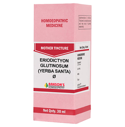 Bakson's Homeopathy Eriodictyon Glutinosum (Yerba Santa) Mother Tincture Q - Classic Derma