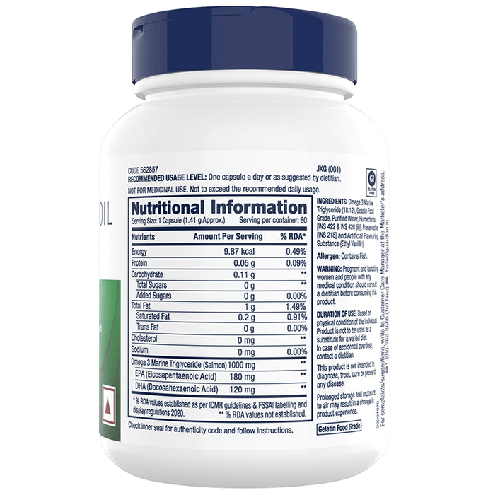 GNC Salmon Oil 1000 Soft Gelatin Capsule