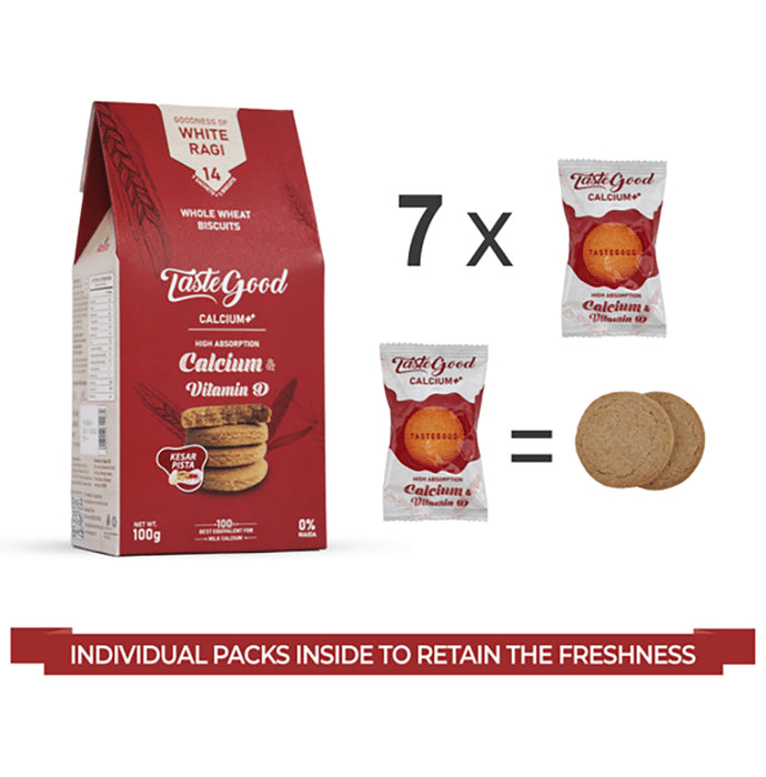 Taste Good Calcium & Vitamin D Whole Wheat Biscuit (100gm Each)
