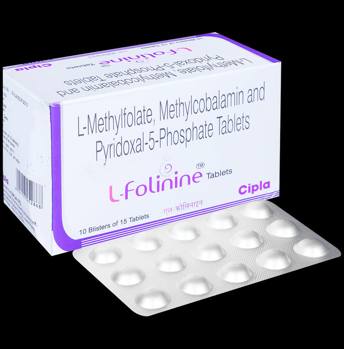 L-Folinine Tablet with L-Methylfolate, Mecobalamin & Pyridoxal-5-Phosphate - Classic Derma