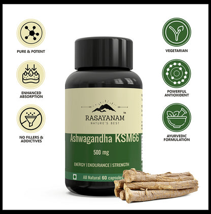 Rasayanam Ashwagandha KSM 66 500mg Capsule