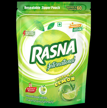 Rasna International with Glucose, Minerals & Vitamins | Flavour Instant Lemon - Classic Derma