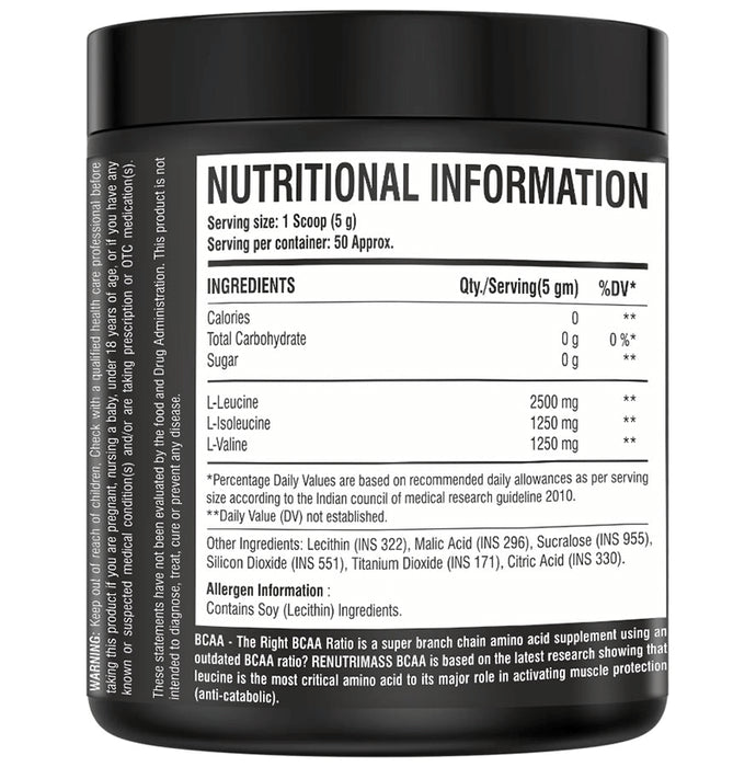 Re Nutri Mass BCAA Powder Green Apple