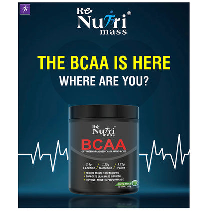 Re Nutri Mass BCAA Powder Green Apple