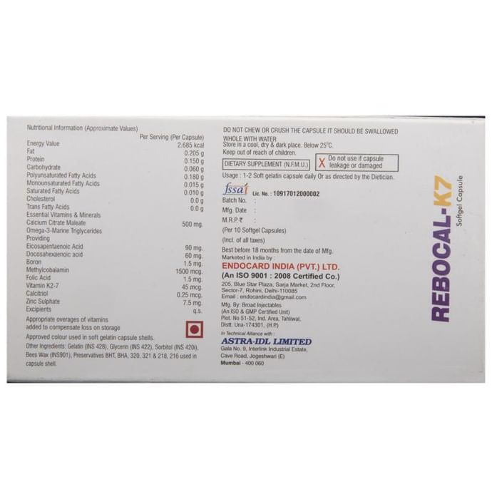 Rebocal -K7 Soft Gelatin Capsule