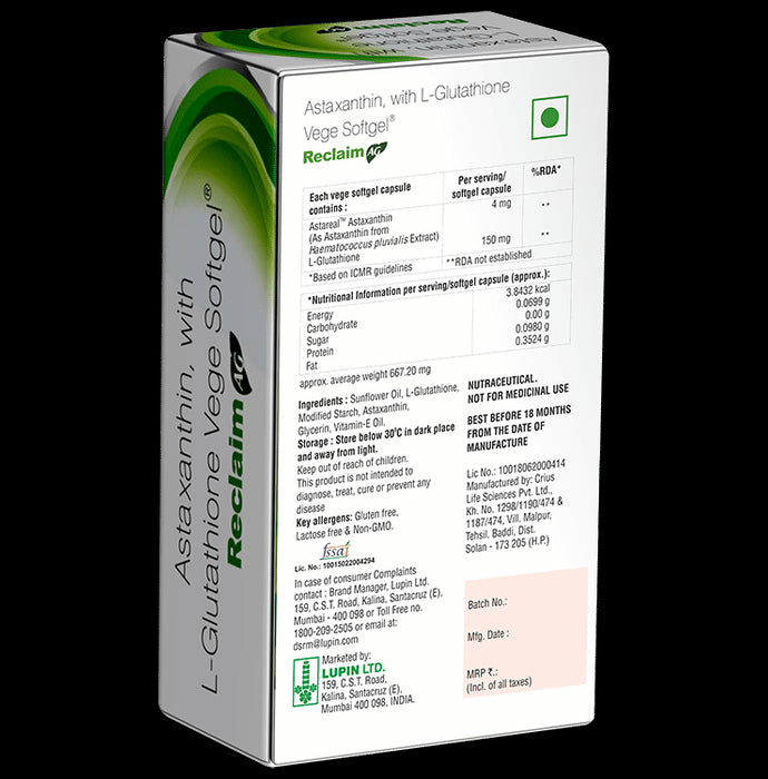 Reclaim AG Vege Softgel Capsule