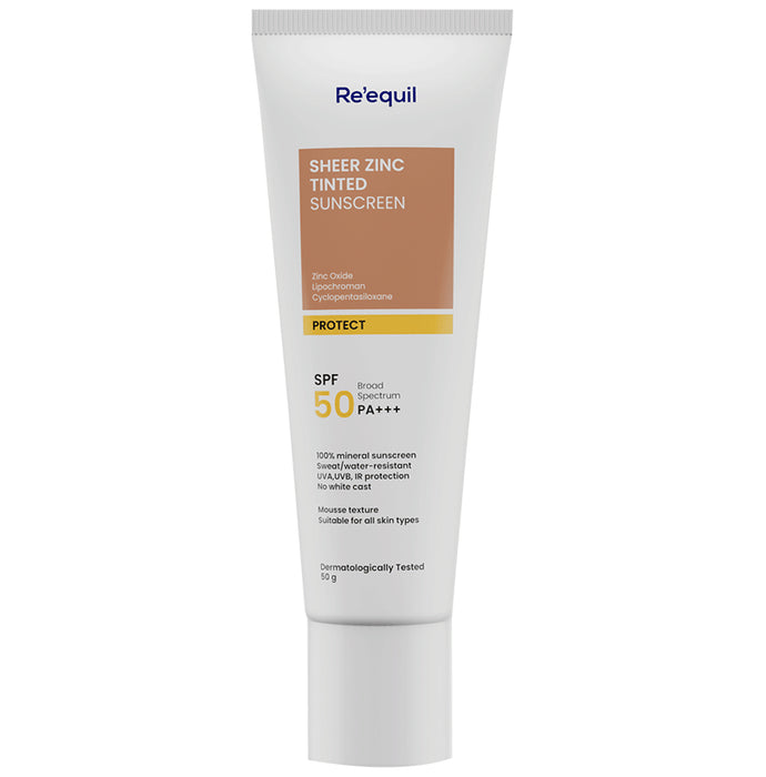 Re'equil Sheer Zinc Tinted Sunscreen SPF 50 PA+++ - Classic Derma