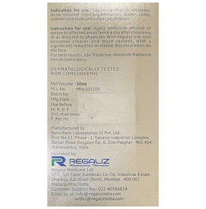 Regaliz Truderma Absolute Radiance Serum | Paraben Free